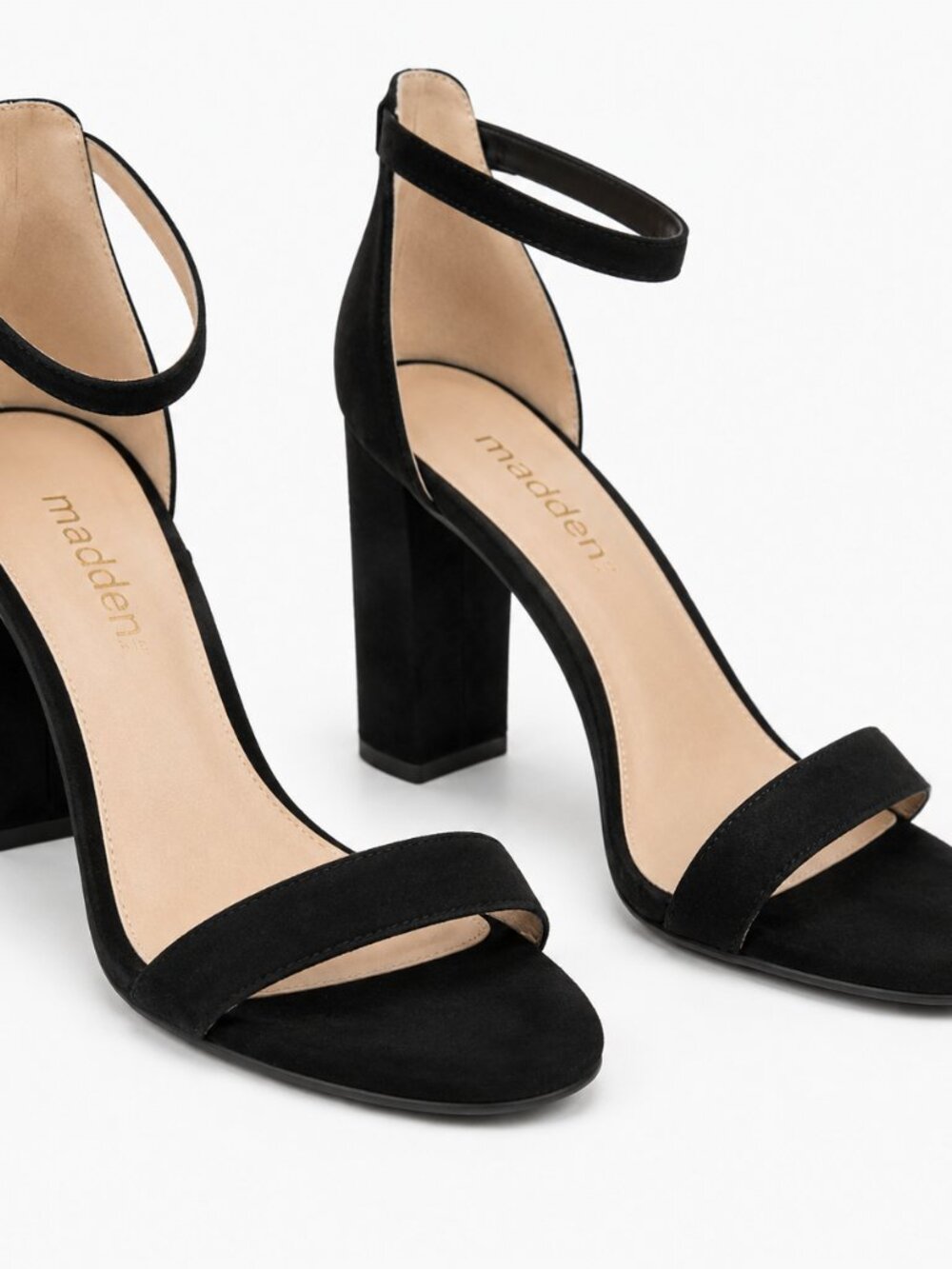 Steve Madden Black Ankle Strap Heels